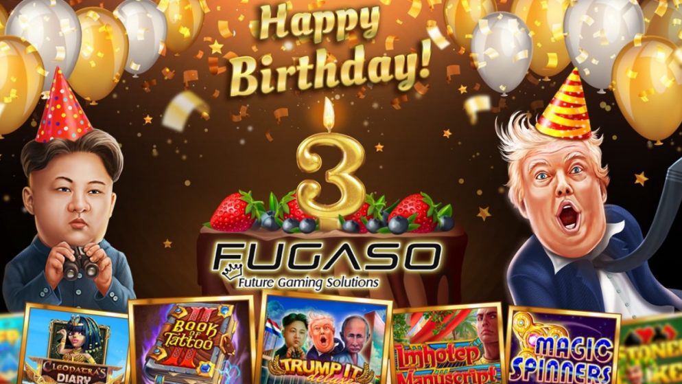 Fugaso celebrate 3 years of innovation, growth and spinning reels with a raft of new content