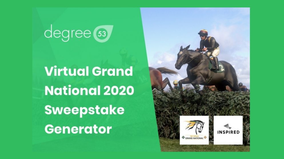 Degree 53 create an online sweepstake for the Virtual Grand National for remote workers