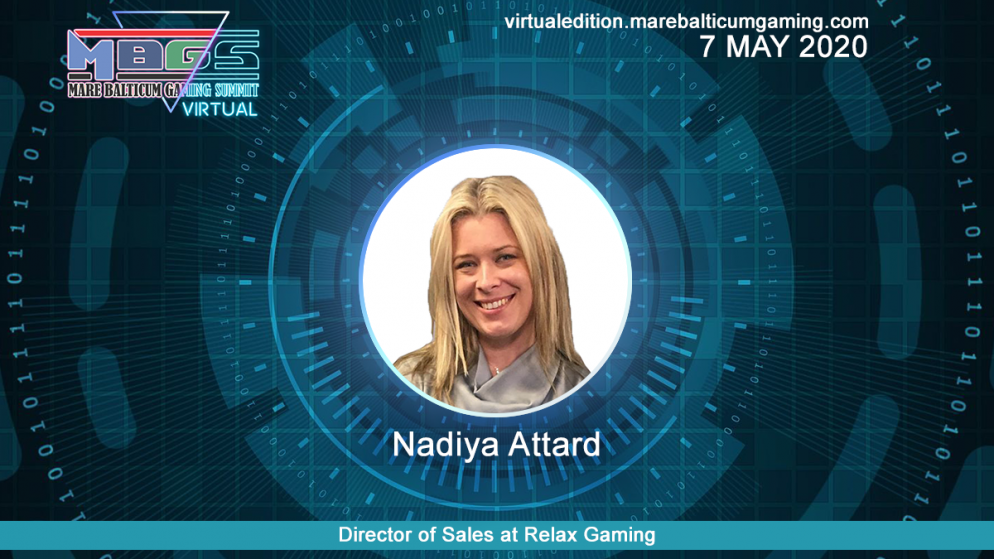 #MBGS2020VE announces Nadiya Attard, Director of Sales at Relax Gaming, among the speakers.