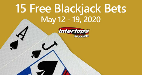 Intertops Poker offering free blackjack bets through May 19