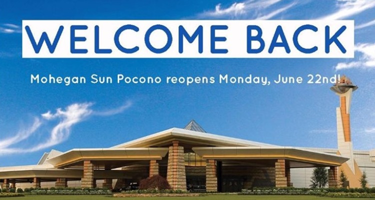 Mohegan Sun Pocono casino to reopen from June 22