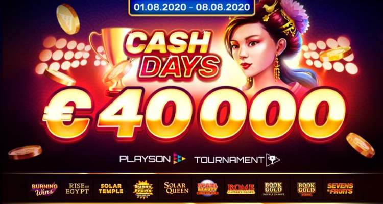 Playson announces August CashDays Tournament offering huge €40,000 prize pool