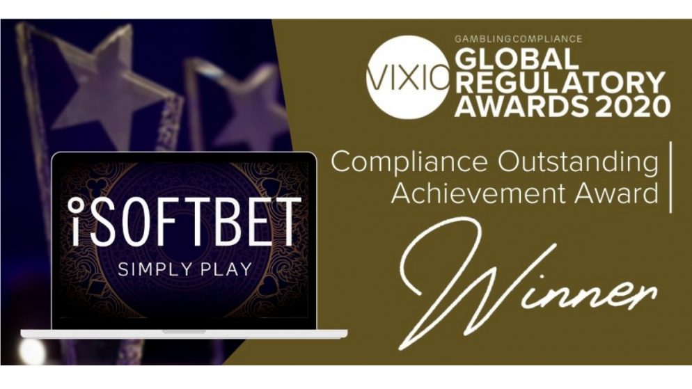 iSoftBet wins Compliance Outstanding Achievement Award at Vixio Global Regulatory Awards 2020
