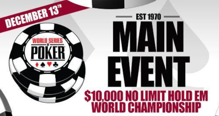 WSOP Main Event to take place this December