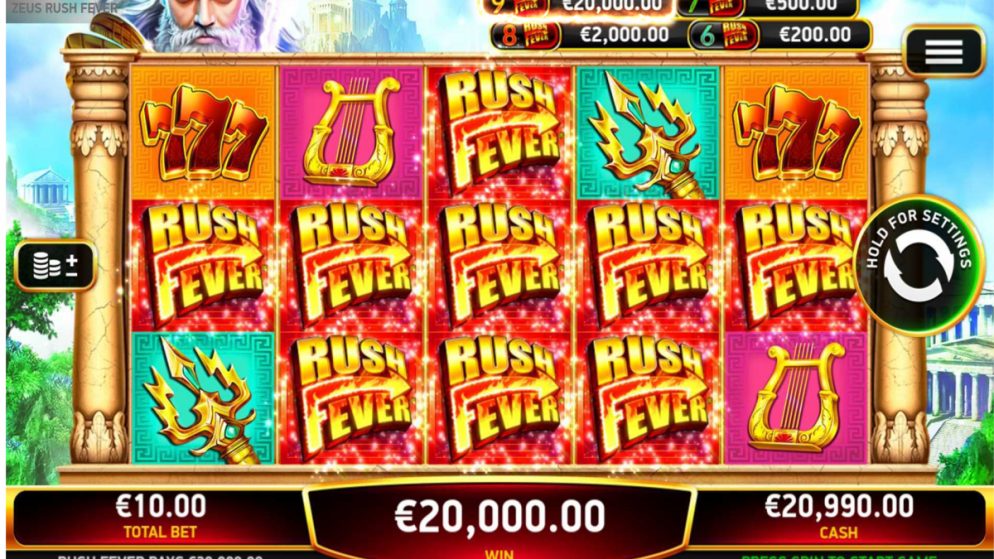 RubyPlay® launches new video slot Zeus Rush Fever