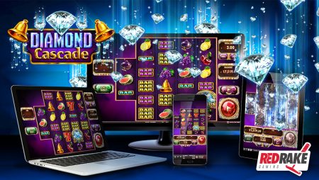Refresh yourself under a cascade of diamonds in the latest video slot from Red Rake Gaming: Diamond Cascade