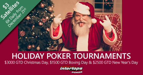 Satellites begin this Monday at Intertops Poker for Christmas Day and New Years online poker events