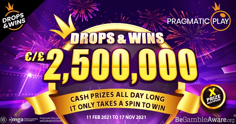 Pragmatic Play launches massive Drops & Wins promotional series featuring €/£2.5M prize pool