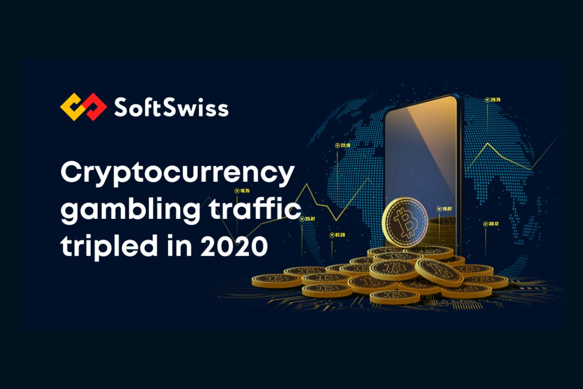 Cryptocurrency gambling traffic saw threefold increase in 2020, SoftSwiss shares