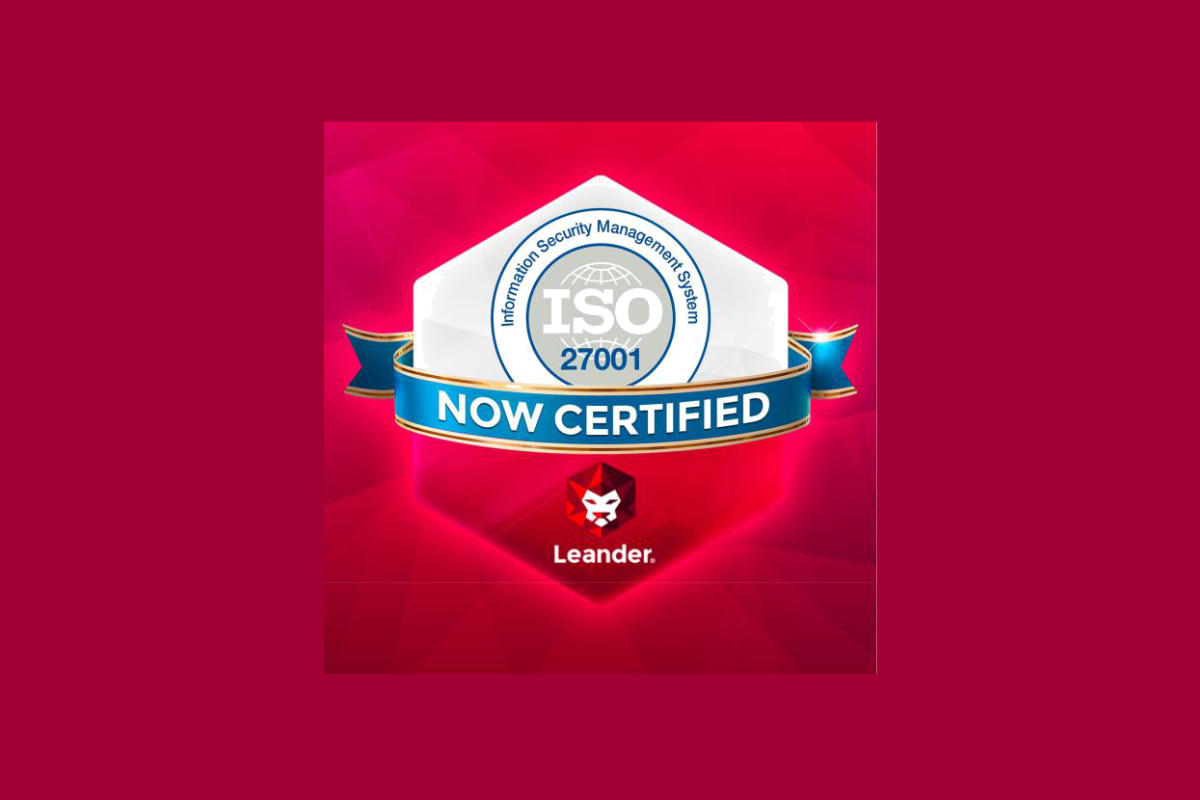 Leander awarded coveted ISO 27001:2013 Certification for ISMS