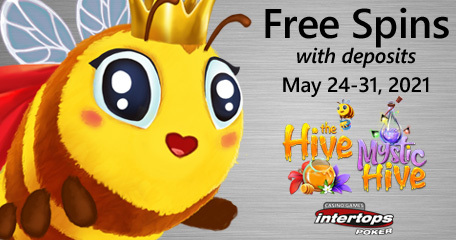 Intertops Poker announces new extra spins week featuring bee-themed online slot games