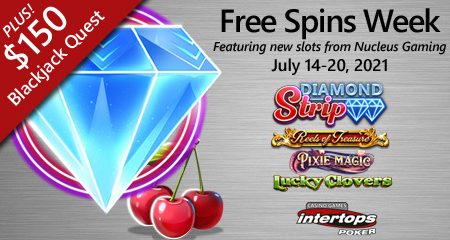 Intertops Poker announces new extra spins week