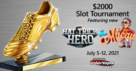 New online slot tournament starts this week at Intertops Poker featuring Betsoft’s Hat Trick Hero