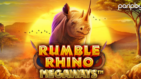 Pariplay takes the online slot action to the African Savannah in its latest release Rumble Rhino Megaways