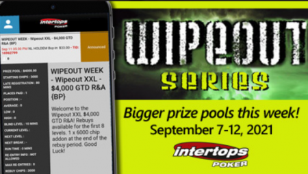 Intertops Poker increases prize pool for popular online poker Wipeout tournaments