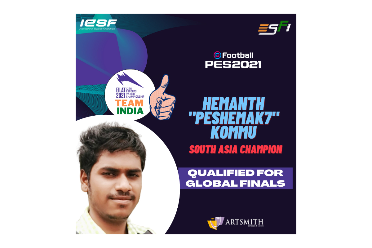 India’s Hemanth Kommu qualifies for the Finals at 13th Esports World Championship