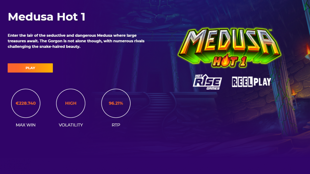 Yggdrasil and ReelPlay introduce mythical Medusa Hot 1 by Hot Rise Games