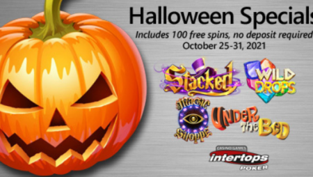 Halloween week begins at Intertops Poker with online slots featuring special spin deals