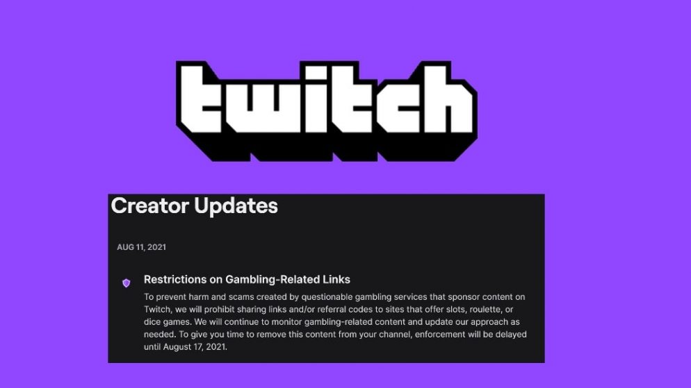 Twitch Bans Casino Referral Links Amid Gambling Streaming Discussions