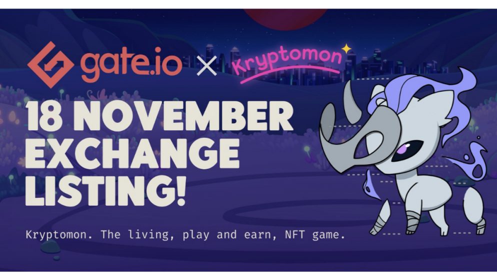 Kryptomon to list its KMON token on Gate.io in partnership with its first Tier-1 CEX