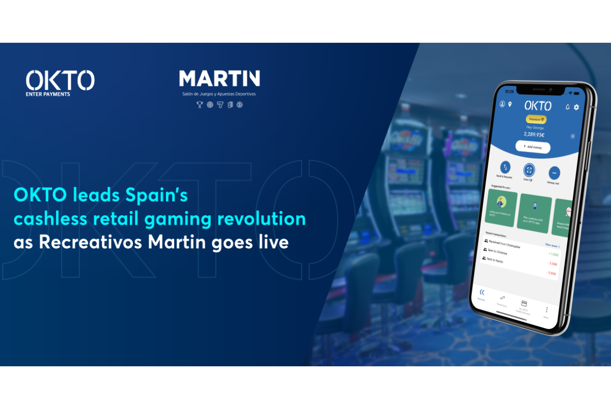 OKTO leads Spain’s cashless retail gaming revolution as Recreativos Martin goes live