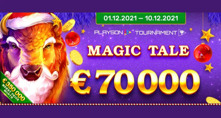 Playson launches new Merry Prize Month online slots promotion with first-phase Magic Tale 70K event