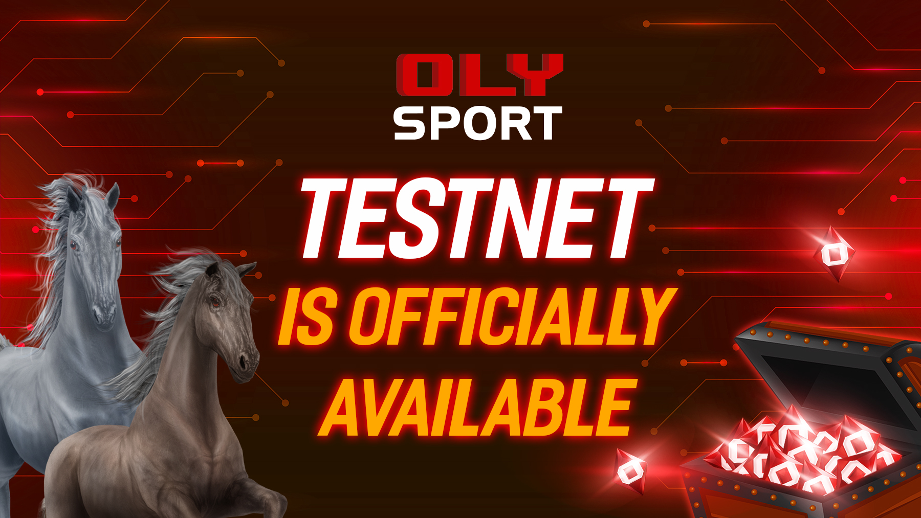 Breaking news: Oly Sport opens Testnet to give away VR glasses and NFT horses to the best riders