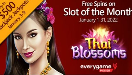Everygame Poker highlights Betsofts new online slot Thai Blossoms with extra spins through January