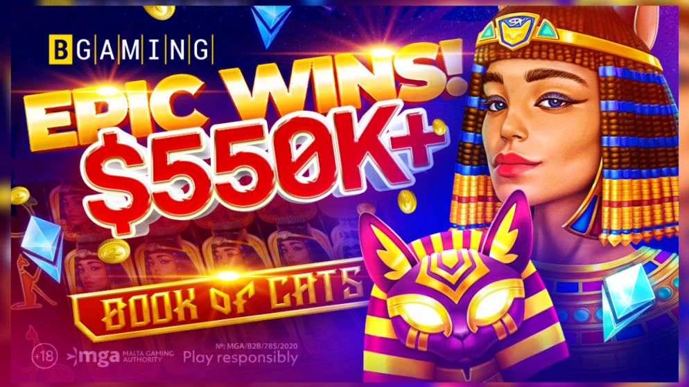 Series of epic wins: Book of Cats by BGaming rewards player with $550K+