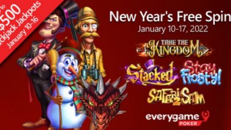 New Year kicks off at Everygame Poker with extra spins on Betsoft games and blackjack prizes