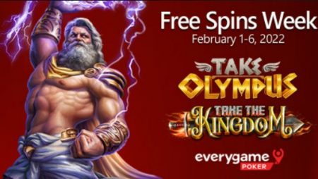 Everygame Poker extra spins week highlights Betsoft’s online slots Take the Kingdom and Take Olympus
