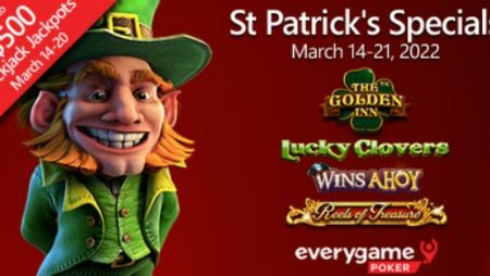 Everygame Poker’s casino spins week takes on St. Patrick’s Day theme with Nucleus titles