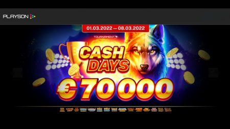 Playson’s March CashDays network tournament with €70,000 prize pool on now; Burning Fortunator online slot launch