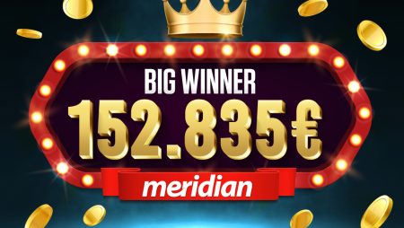 Another Big Winner at Meridian Casino – Player Hit €152,835 Out of a Single Spin