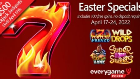 Easter slot specials and blackjack prizes up for grabs this weekend at Everygame Poker