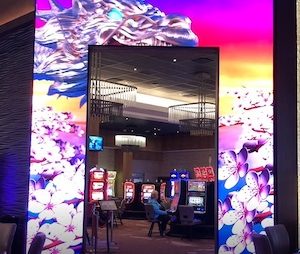 JCM installs huge signage arch at casino