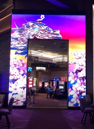 JCM installs huge signage arch at casino