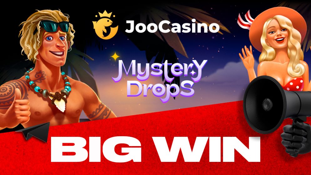 Summer news from Joo Casino: the lucky player caught the MEGA on Mystery Drops