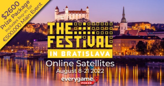 Everygame Poker offering online satellites to Bratislava Main Event starting this week