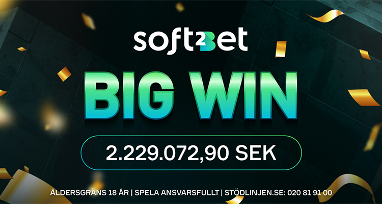 Lucky player in Sweden wins Major Jackpot on Soft2Bet online casino brand YoYo Casino