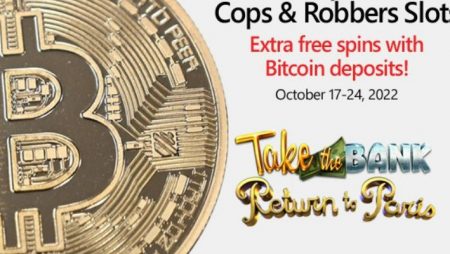 Cops and Robbers online slot games featured in this week’s Everygame Poker spin deals