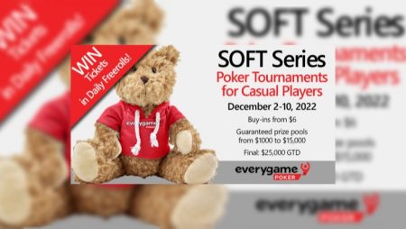 Everygame Poker’s December SOFT Series Tournament for casual players boasts $37,500 prize pool