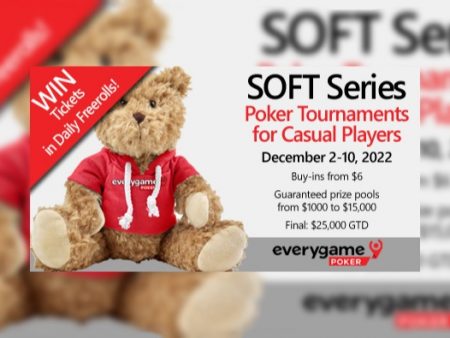 Everygame Poker’s December SOFT Series Tournament for casual players boasts $37,500 prize pool