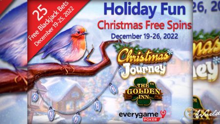 Everygame Poker awards Christmas free spins and free blackjack bets for festive crescendo