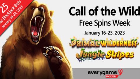 Slots Players at Everygame Poker Follow the Call of the Wild during Free Spins Week