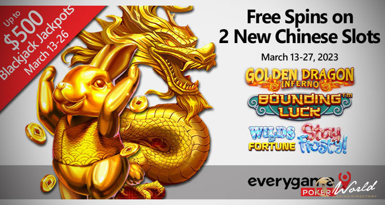 Everygame Poker Awards the Players Free Spins for Four Hit Games