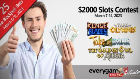 Everygame Poker’s Slot Players Contend For $2000 in Prizes Throughout Weeklong Slots Contest