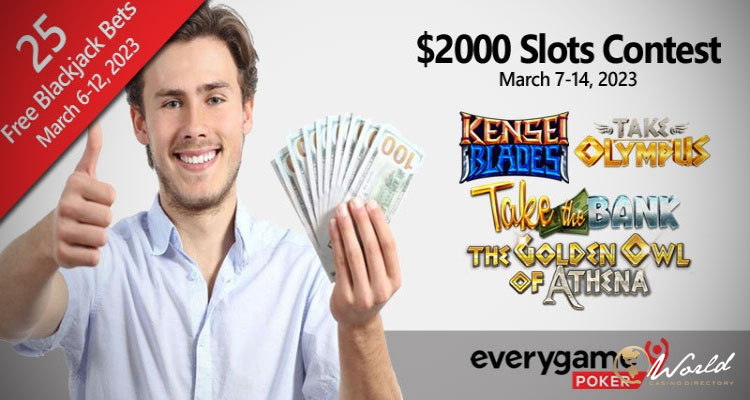 Everygame Poker’s Slot Players Contend For $2000 in Prizes Throughout Weeklong Slots Contest