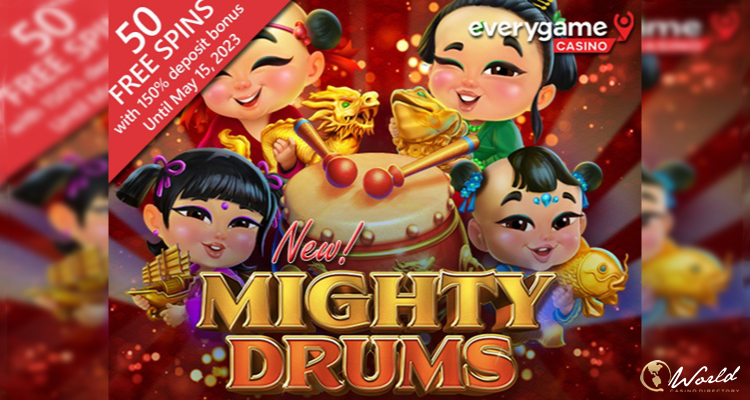 Everygame Casino’s ”Mighty Drums” Slot Runs Free Spins Until May 15