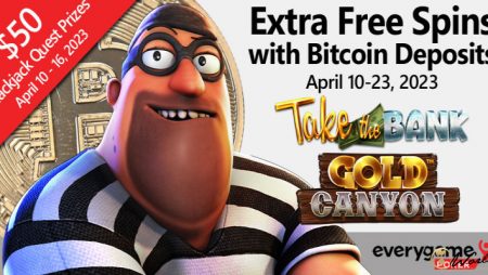 Everygame Poker Awards Additional Free Spins On Cowboy And Bank Robber Slots To Players Who Deposit With Bitcoin
